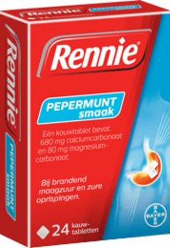 Rennie Pepermunt (24 Kauwtabletten)