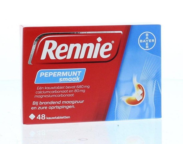 Rennie Pepermunt (48 Kauwtabletten)