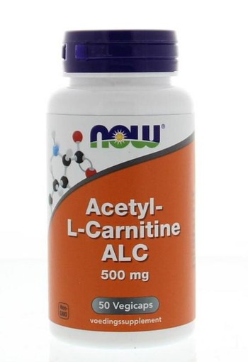 NOW Acetyl-L-Carnitine 500mg (50 Vegetarische capsules)