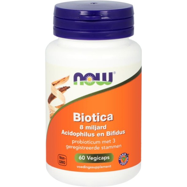 NOW Probiotica 8 miljard acidophilus en bifidus (60 Vegetarische capsules)