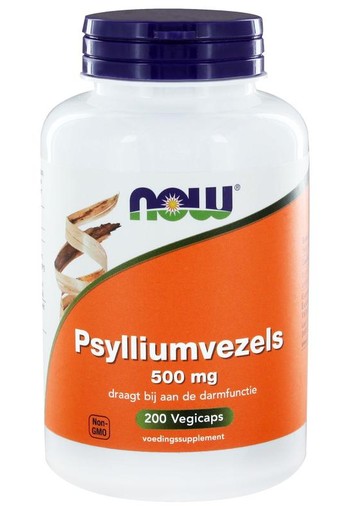 NOW Psylliumvezels 500mg (200 Vegetarische capsules)