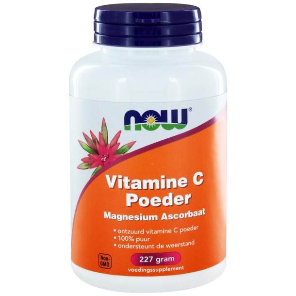 NOW Vitamine C poeder magnesium ascorbaat (227 Gram)