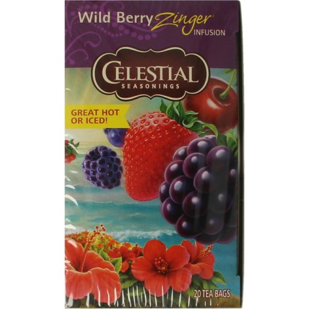 Celestial Season Wild berry zinger herb tea (20 Zakjes)