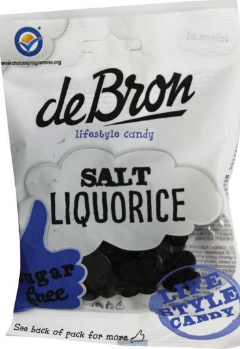 De Bron Klavertjes zout/salt liquorice suikervrij (100 Gram)