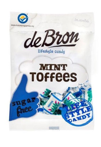 De Bron Mint toffee suikervrij (90 Gram)