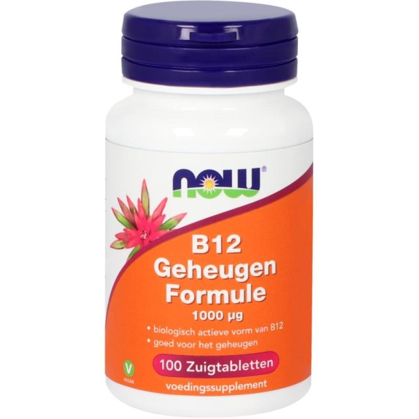 NOW Vitamine B12 geheugenformule 1000 mcg (100 Zuigtabletten)