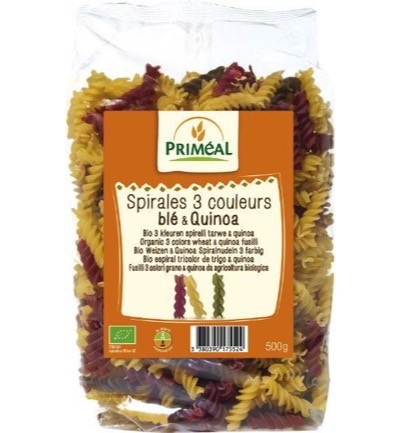 Primeal Organic Fusilli 3 Kleur Tarwe Quinoa 500g