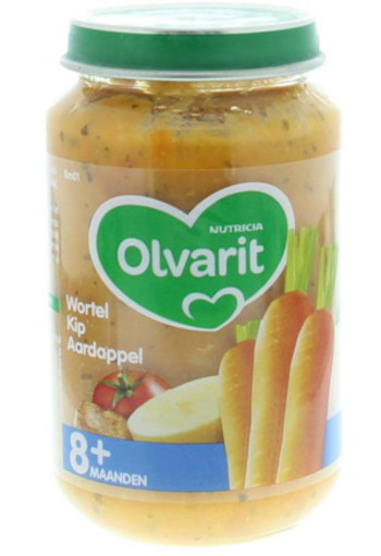 Olvarit Wortel Kip Aardappel 8m01 200g