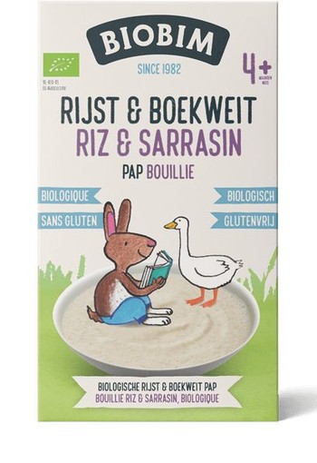 Biobim Baby rijst & boekweit 4 maanden bio (200 Gram)