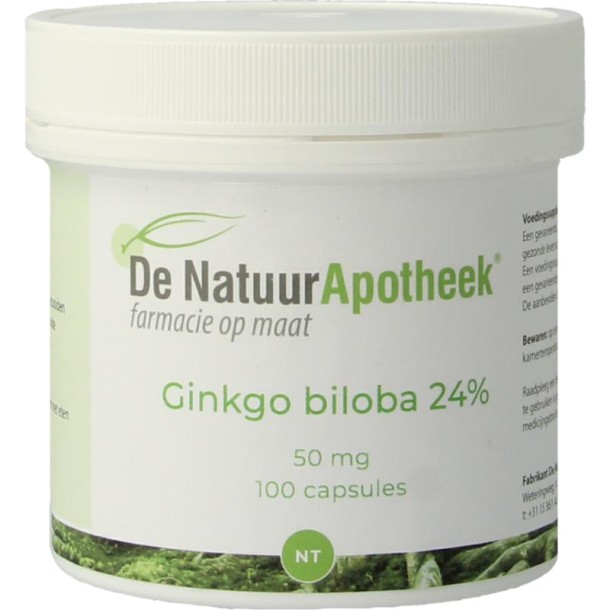 Natuurapotheek Ginkgo biloba 24% 50mg (100 Capsules)