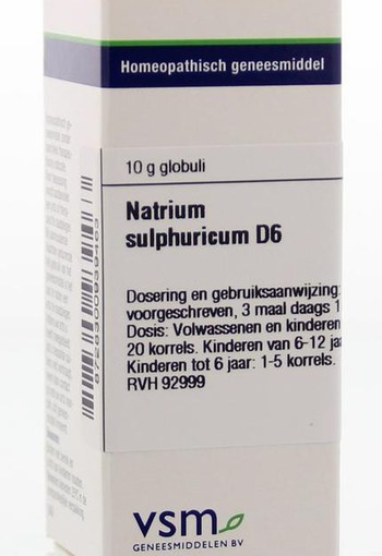 VSM Natrium sulphuricum D6 (10 Gram)