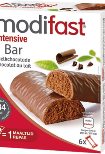Modifast Intensive Reep Melkchocolade 6x 31g