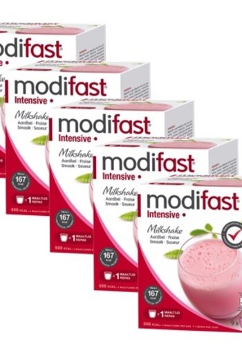 Modifast Intensive Milkshake Aardbei 5-pack 5x 423 Gram