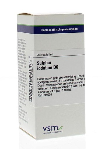 VSM Sulphur iodatum D6 (200 Tabletten)