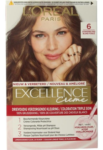Loreal Excellence 6 donkerblond (1 Set)