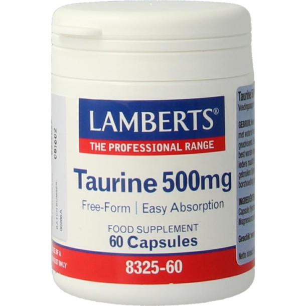 Lamberts Taurine 500mg (60 Vegetarische capsules)