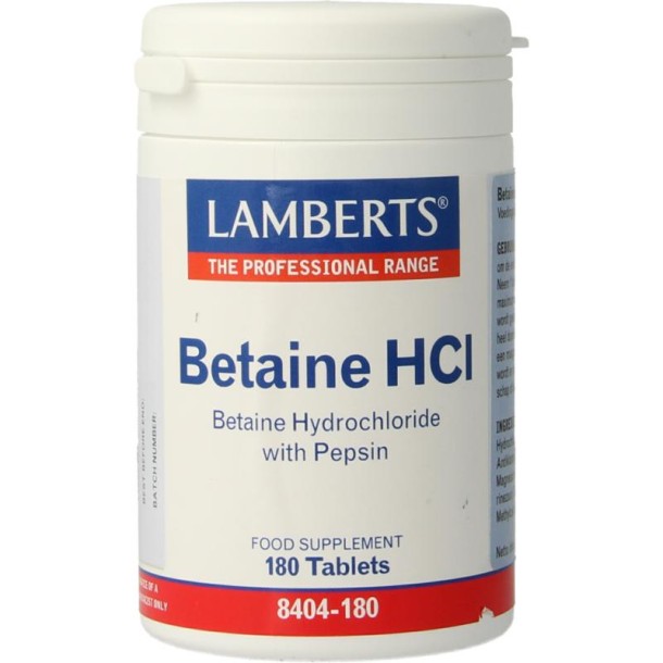 Lamberts Betaine HCL 324mg/Pepsine 5mg (180 Tabletten)