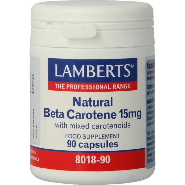 Lamberts Vitamine A 15mg natuurlijke (beta caroteen) (90 Capsules)