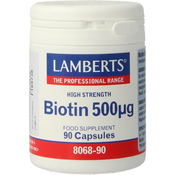 Lamberts Vitamine B8 500mcg (biotine) (90 Vegetarische capsules)