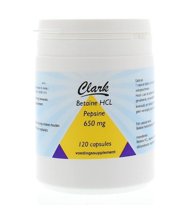 Clark Betaine HCL 650 (120 Capsules)