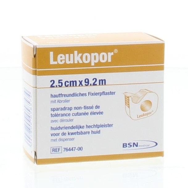 Leukopor Hechtpleister non-woven 9.2m x 2.5cm (1 Stuks)