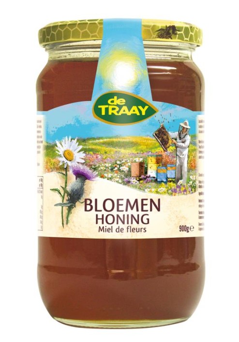 Traay Bloemenhoning creme (900 Gram)