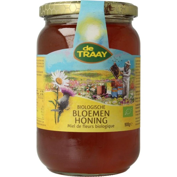 Traay Bloemenhoning vloeibaar bio (900 Gram)