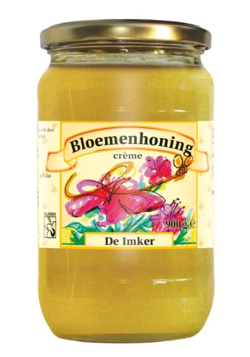 De Imker Bloemenhoning creme (900 Gram)