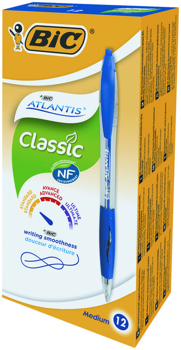 BIC Atlantis pennen blauw doos (12 Stuks)