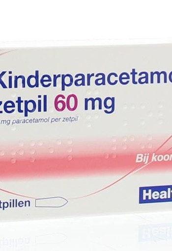 Healthypharm Paracetamol kind 60mg (10 Zetpillen)
