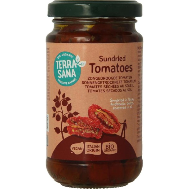 Terrasana Tomaten zongedroogd in olijfolie bio (180 Gram)