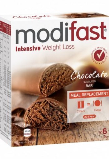 Modifast Snack & meal lunchreep melkchocolade 6 x 31 gram (1 Stuks)