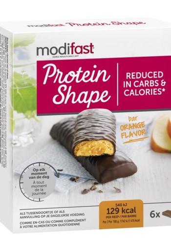 Modifast Protein shape reep choco/sinaasappel 6 x 31 gram (1 Stuks)