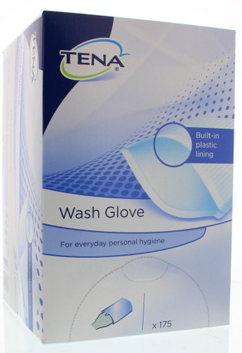 Tena Washandje met plastic voering (175 Stuks)