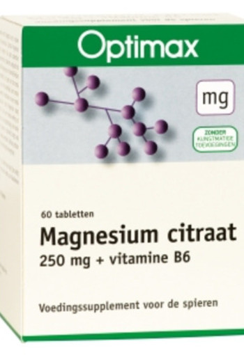 Optimax Magnesium Citraat + Vitamine B6 (60tb)