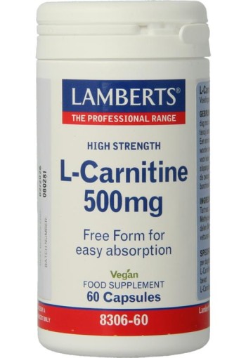 Lamberts L-Carnitine 500mg (60 Vegetarische capsules)