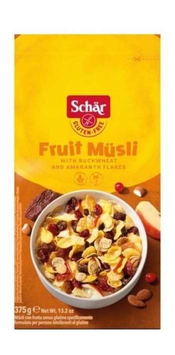 Dr Schar Muesli fruit glutenvrij (375 Gram)
