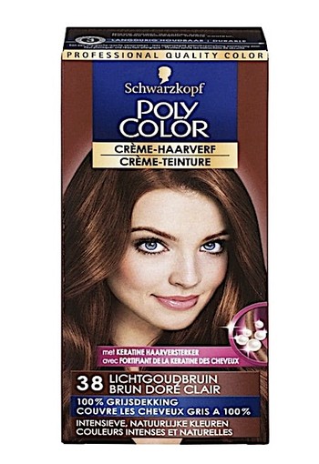 Schwarzkopf Poly Color 38 Licht Goudbruin Crème Haarverf