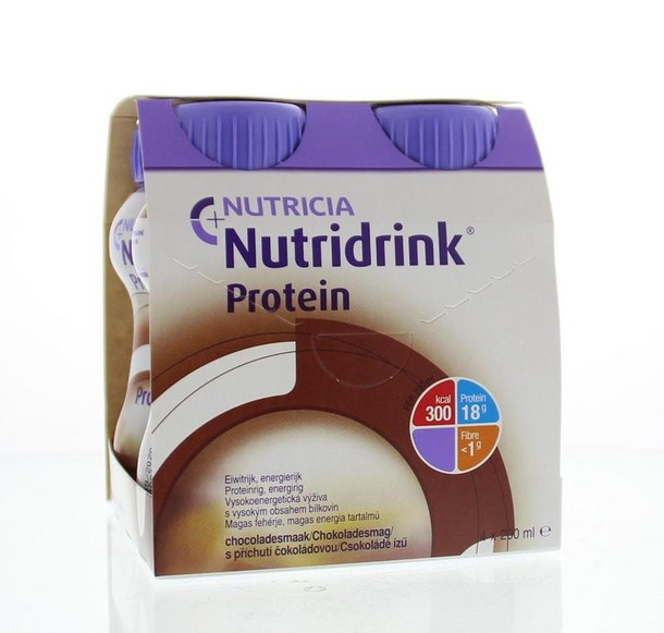Nutridrink Protein chocolade 200ml (4 Stuks)