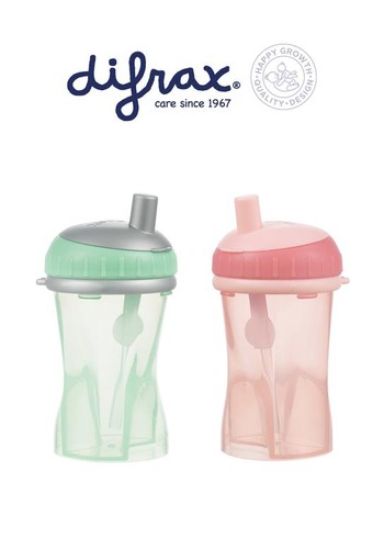 Difrax Anti lek rietjes beker assorti (1 Stuks)