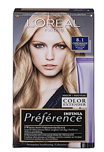 L'Oréal Paris Préférence Récital 8.1 Copenhague Haarkleuring