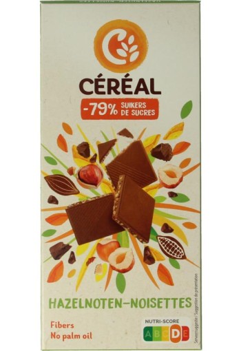 Cereal Tablet hazelnoot maltitol (80 Gram)