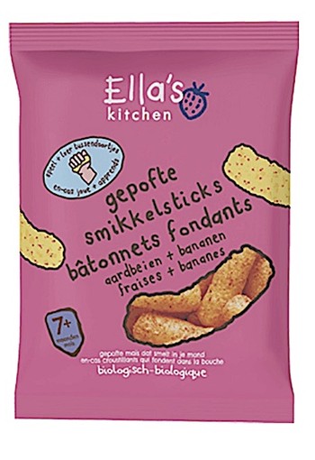 ELLA'S KITCHEN gepofte smikkelsticks aardbeien + bananen