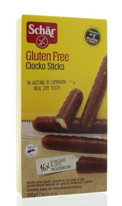 Dr Schar Ciocko sticks glutenvrij (150 Gram)