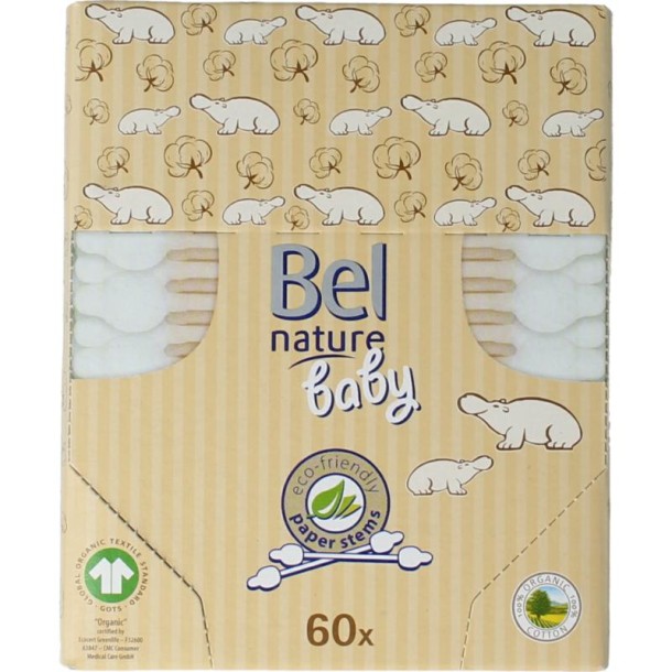 Bel Nature Wattenstaafjes baby (56 Stuks)