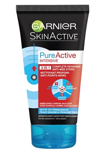 Garnier Skin Active Pure Active 3-In-1 Complete Reiniging 150ml