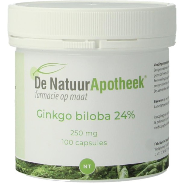 Natuurapotheek Ginkgo biloba 24% 250mg (100 Capsules)