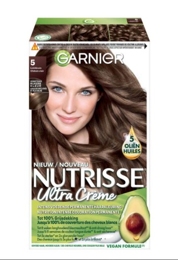 Garnier Nutrisse 5 licht bruin (1 Set)