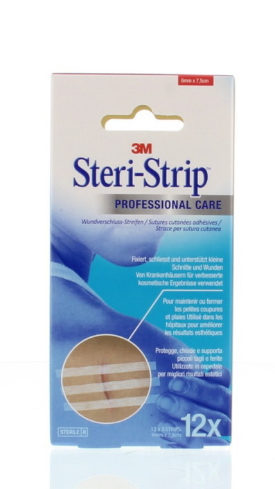 3M Steristrips 6 x 75mm 12x2 strips vel (12 Stuks)