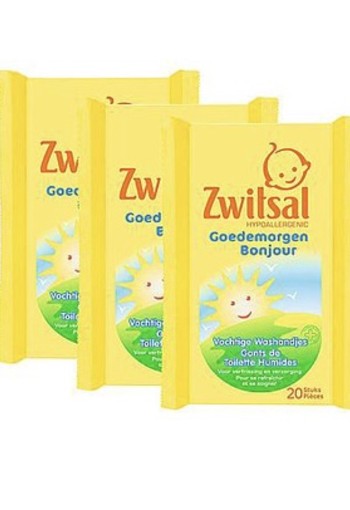 Zwitsal Goedemorgen Vochtige Washandjes 20st